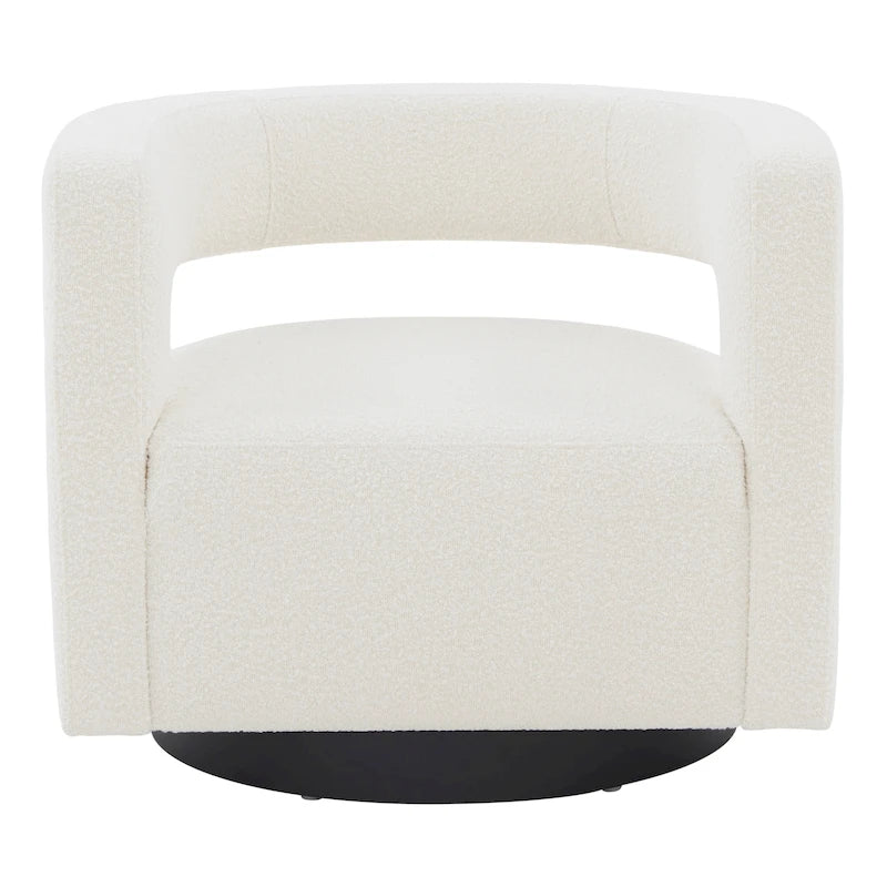 SAFAVIEH Couture Cela Swivel Chair (Fully Assembled) - 31.1 W x 28.4 L x 26.8 H - 31Wx28Dx27H