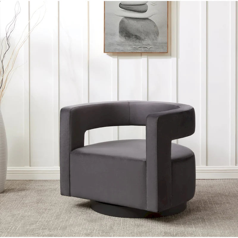 SAFAVIEH Couture Cela Swivel Chair (Fully Assembled) - 31.1 W x 28.4 L x 26.8 H - 31Wx28Dx27H
