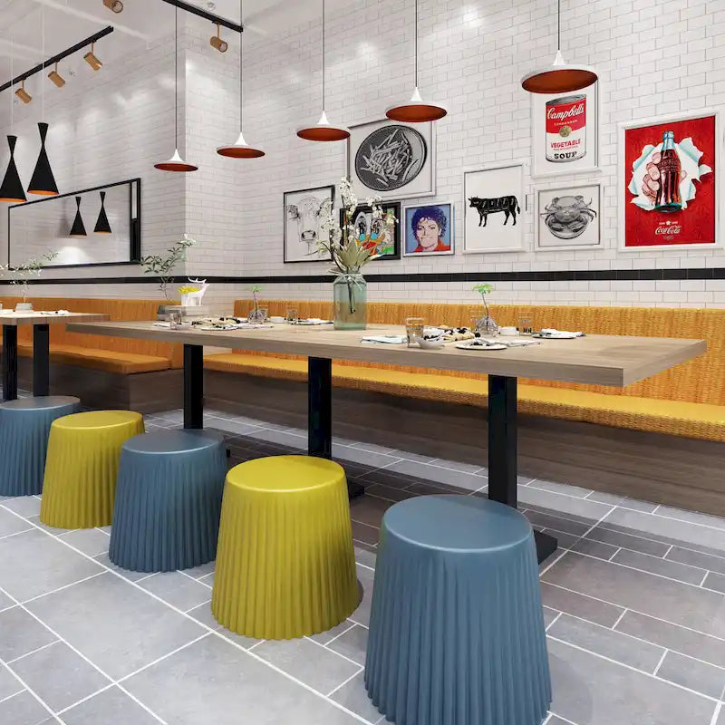 Stackable Modern Dining Restaurant Stacking Chairs End Table Cupcake for Living Break Room Vanity Bedroom No Back Office