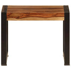 vidaXL Nesting Tables Set of 3, Sheesham Wood, Black Steel Frames