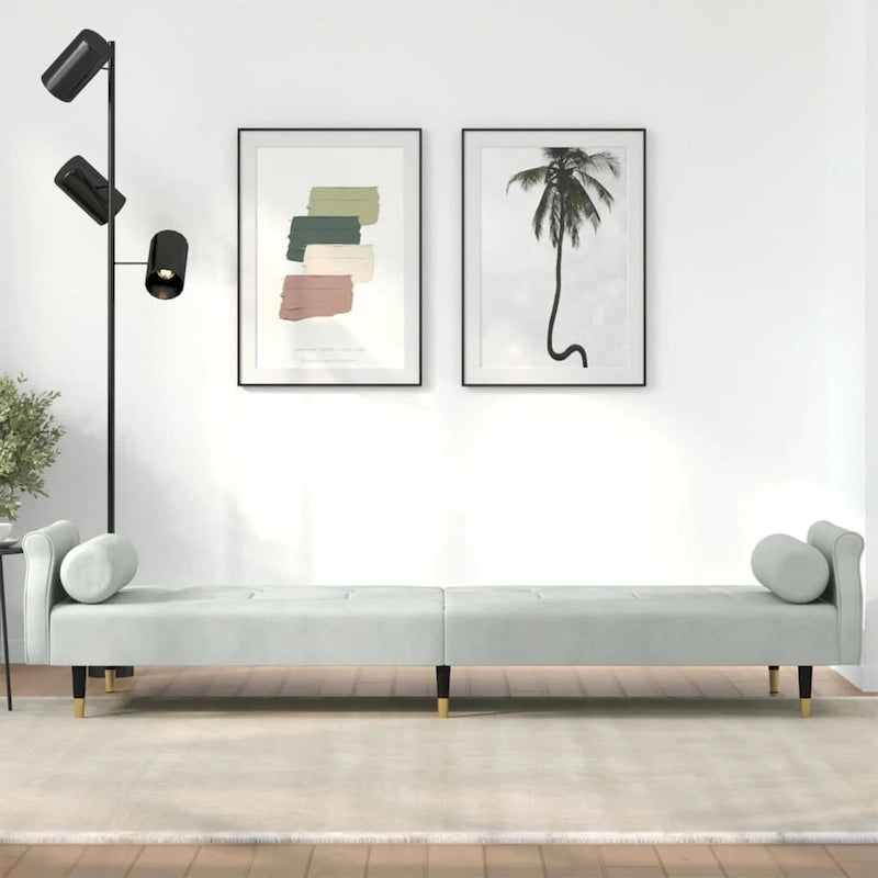 vidaXL Sofa Bed Loveseat Convertible Sofa Bed with Cushions for Studio Velvet - 85 x 35 x 27.6