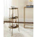 SAFAVIEH Jerrie Brass Side Table - 14 x 14 x 31.5 - 14Wx14Dx32H