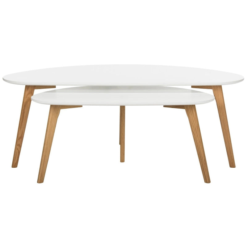 SAFAVIEH Vikki Double White Coffee Table - 47.2 x 23.6 x 17.7 - 47Wx24Dx18H