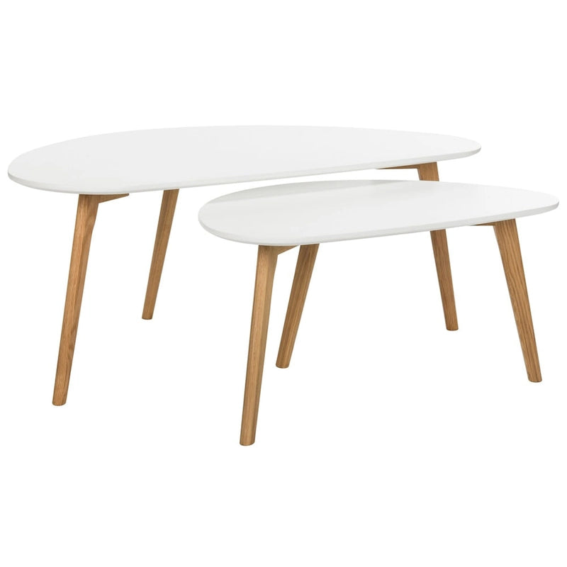 SAFAVIEH Vikki Double White Coffee Table - 47.2 x 23.6 x 17.7 - 47Wx24Dx18H