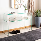 SAFAVIEH Hawa Clear Console Table - 43.3 x 13.8 x 29.5 - 43Wx14Dx30H