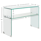 SAFAVIEH Hawa Clear Console Table - 43.3 x 13.8 x 29.5 - 43Wx14Dx30H