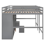 Double Twin Loft Beds with Wardrobes and Staircase