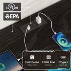 Dresser with Power Outlets and LED Lights