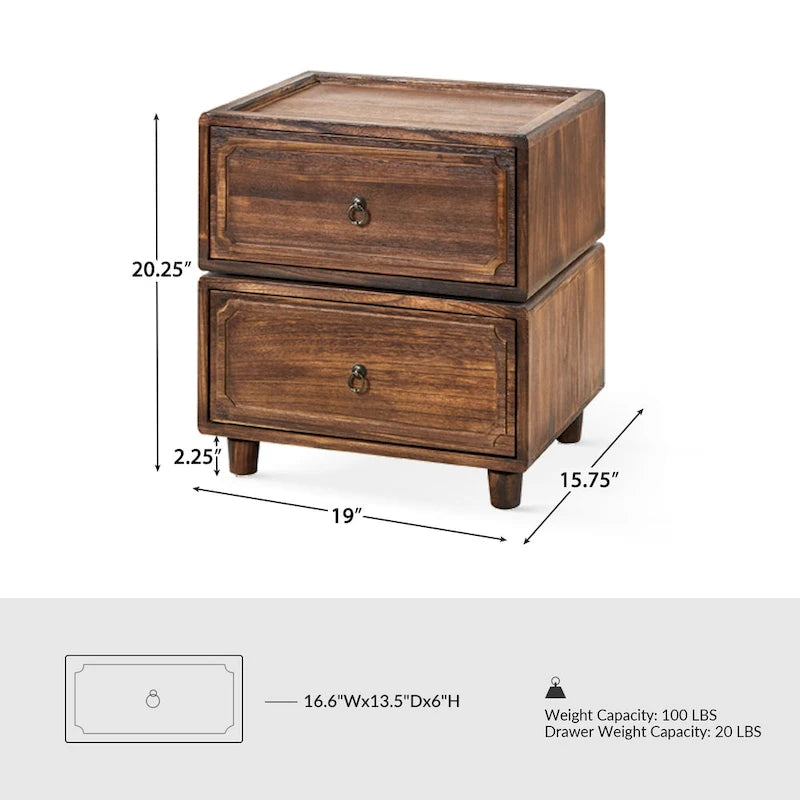Greg Transitional 2 - Drawer Nightstand with Multiple Configurations by HULALA HOME