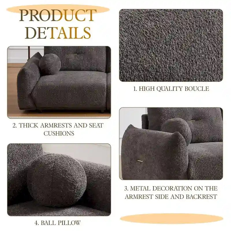Lamb's Wool 2-Seater 90 Comfortable Cushion Sofa