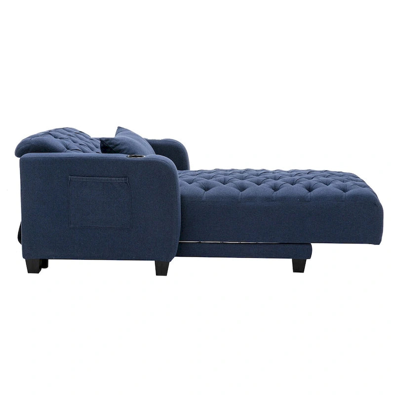 Clihome Tufted Reclining Chaise Lounge