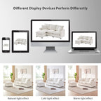 84*57 Modern Modular Sofa, 4 Seat Chenille Sectional Couch Set with 2 Pillows Included, Freely Combinable Indoor Funiture