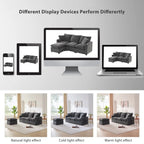 84*57 Modern Modular Sofa, 4 Seat Chenille Sectional Couch Set with 2 Pillows Included, Freely Combinable Indoor Funiture