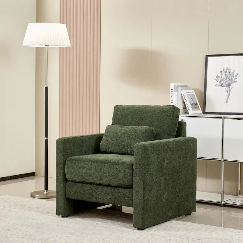 Modern Chenille Accent Chair Armchair for Living Room