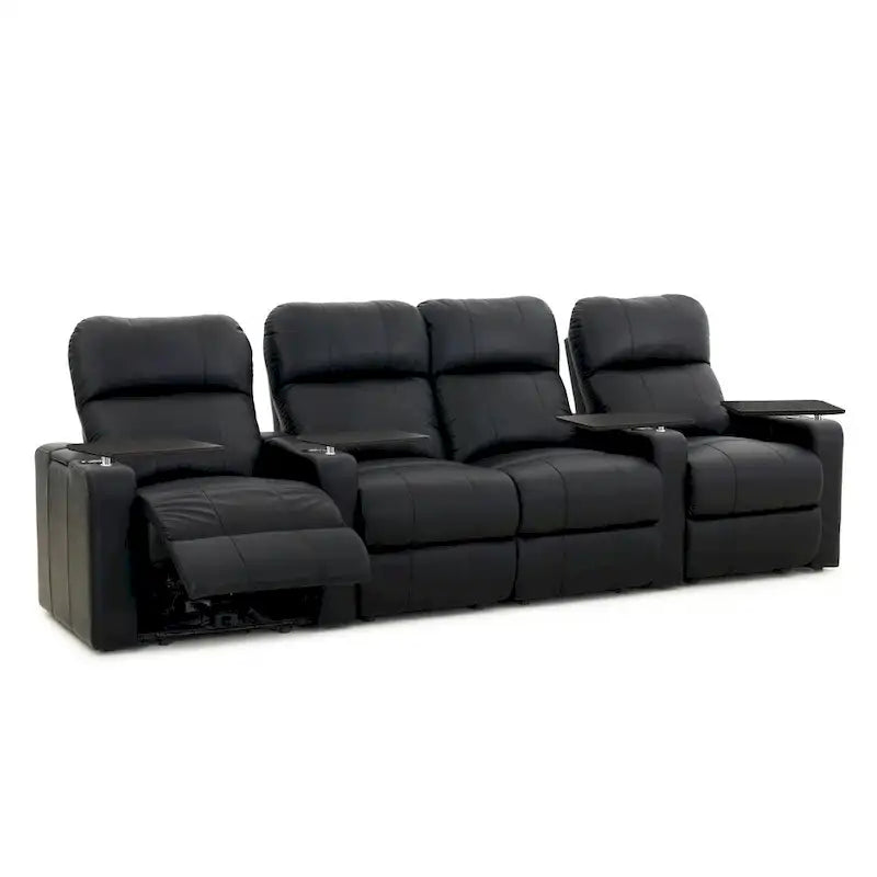 Octane Turbo XL700 Power Leather Home Theater Seating Set (Row of 4)