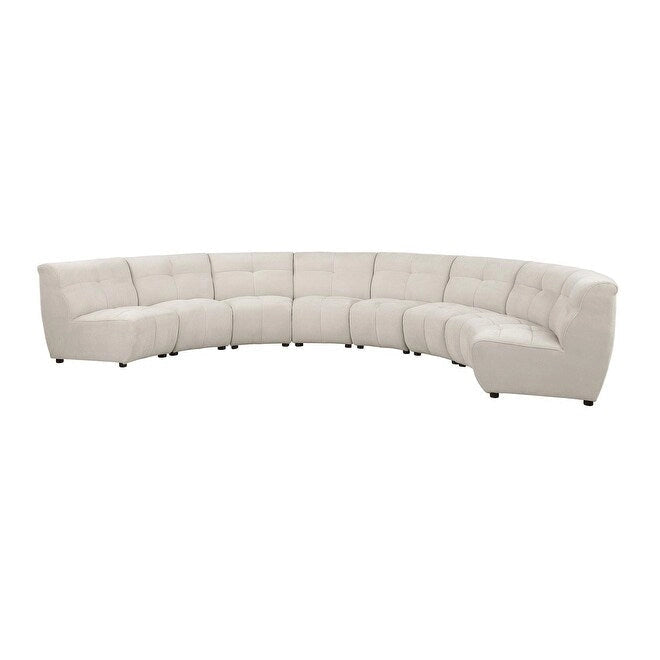 Sycamore Ivory 8-piece Upholstered Curved Modular Sectional Sofa