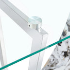 Modern and simple rectangular glass console table