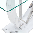 Modern and simple rectangular glass console table