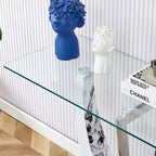 Modern and simple rectangular glass console table