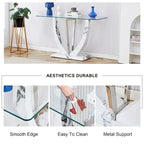 Modern and simple rectangular glass console table