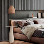 SAFID White Finished Side Table