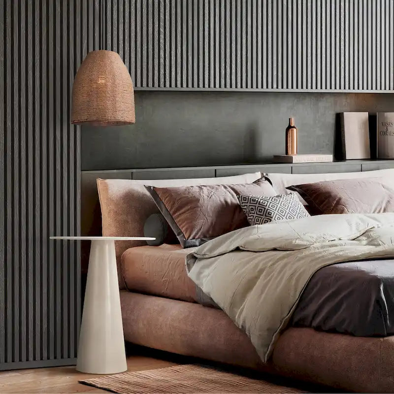 SAFID White Finished Side Table