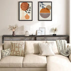 Javlergo Console Table with with Charging Station & USB Ports, Charcoal Gray