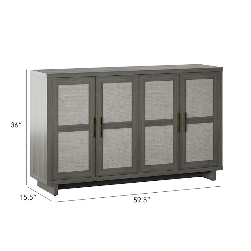 Coastal Sideboard with Linen Inspired Accents