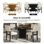Modern 5-Piece Round Dining Table Set