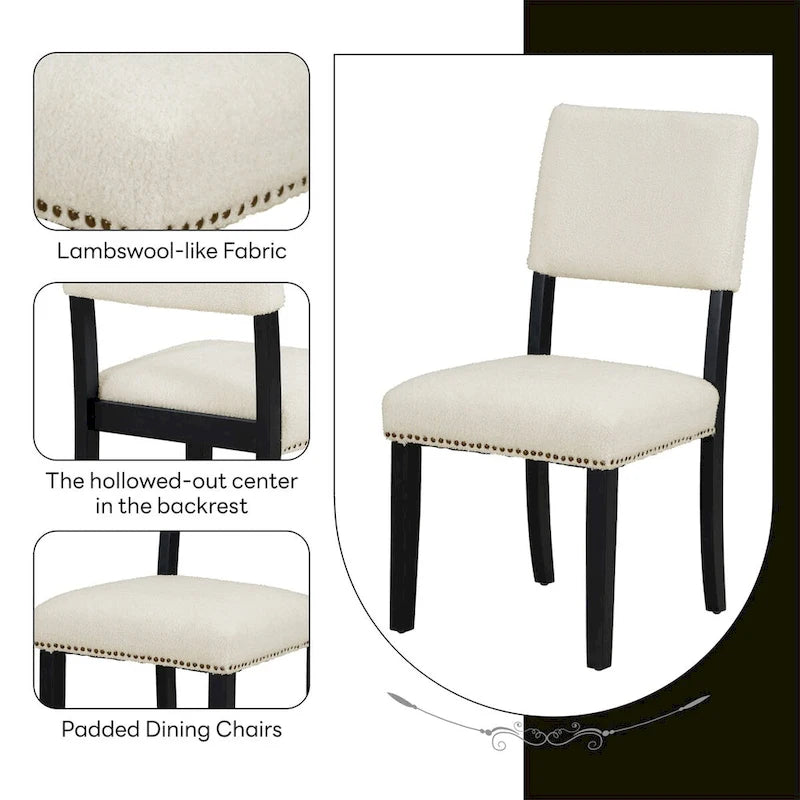 Modern 5-Piece Round Dining Table Set