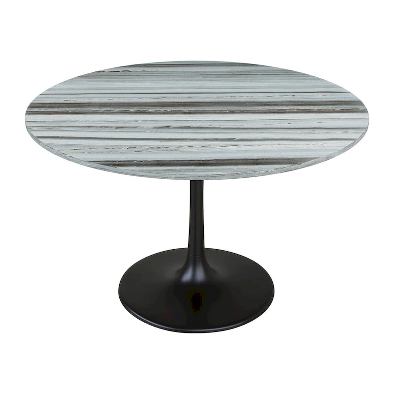 Central City Dining Table Gray & Black