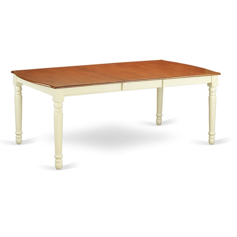 East West Furniture 7 Piece Dining Set- a Dining Table with Butterfly Leaf and 6 Kitchen Chairs, 42x78 Inch, Buttermilk & Cherry