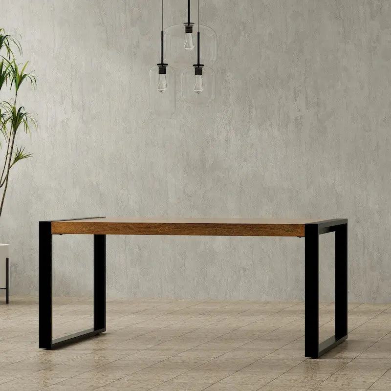 WyndenHall Phobe 66 inch x 40 inch Rectangle Modern Industrial Dining Table - 66 inches wide