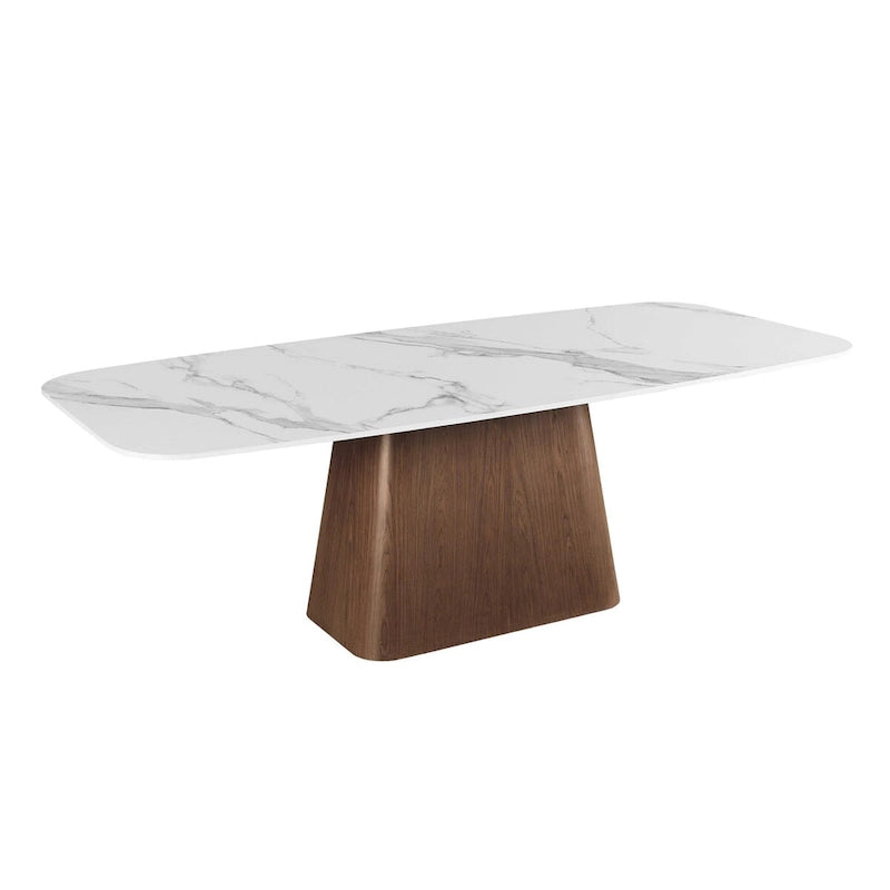Somette Kenny Modern Marbleized Sintered Stone Dining Set
