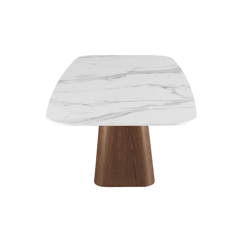 Somette Kenny Modern Marbleized Sintered Stone Dining Set