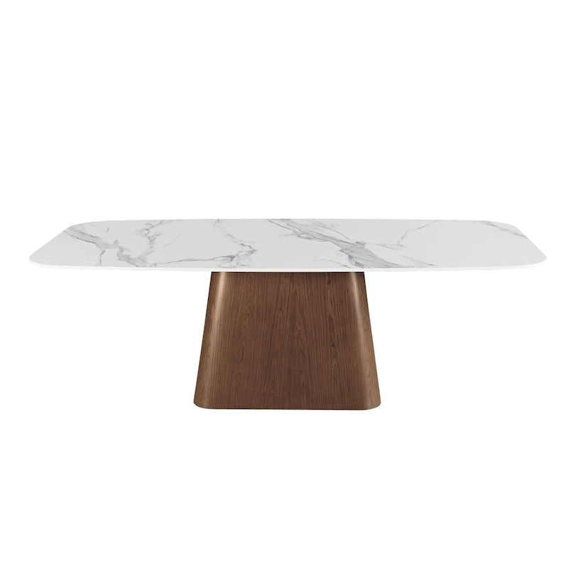 Somette Kenny Modern Marbleized Sintered Stone Dining Set