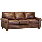 Cabot Brown Top Grain Leather Sofa