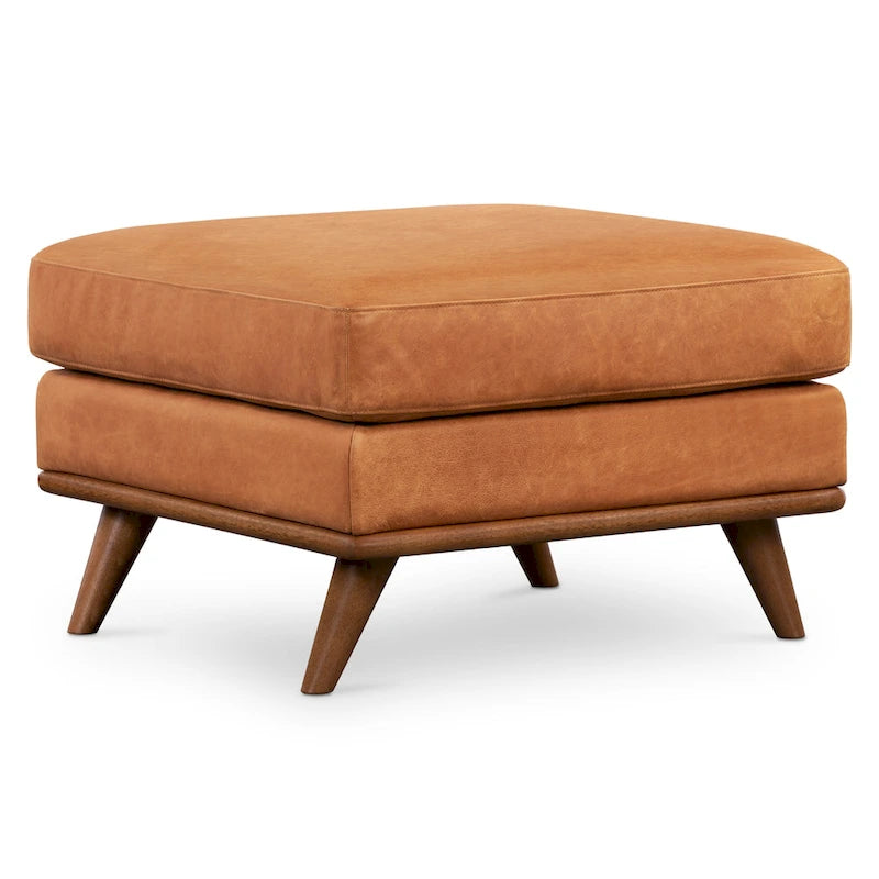Poly & Bark Nolita Ottoman - Full Grain Genuine Italian Leather