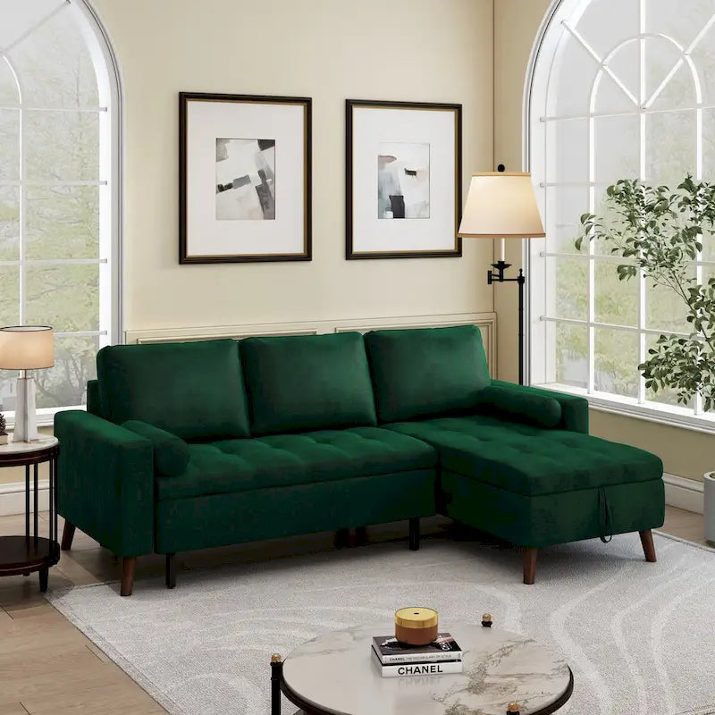 Corner sofa-bed with Storage Chaise Left/Right Handed Chaise