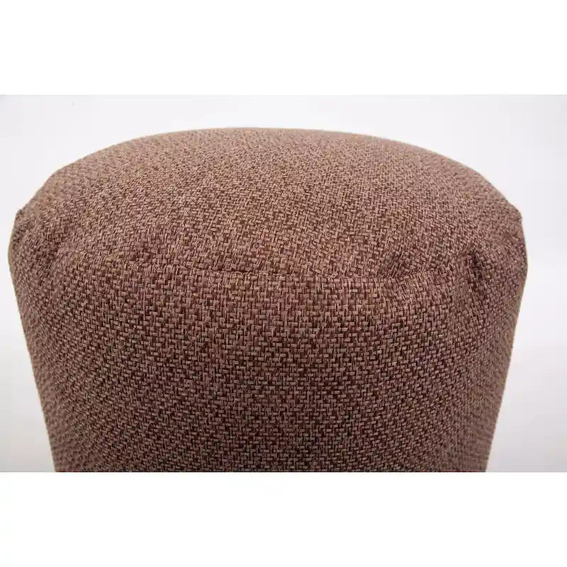 Allan Andrews Round Foot Pouf Panama Chocolate