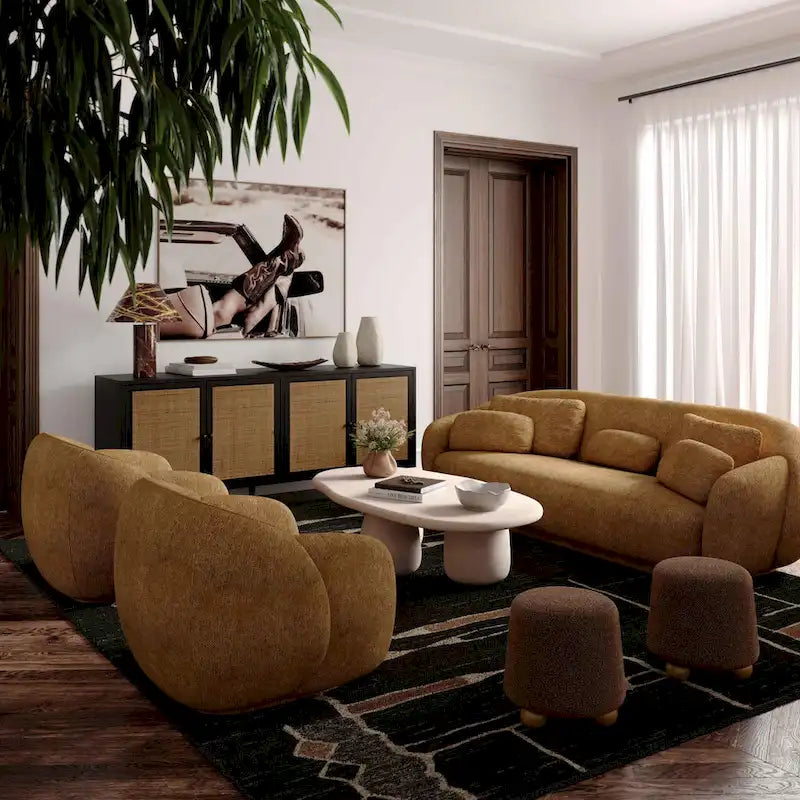 Jaine Boucle Upholstered Stool