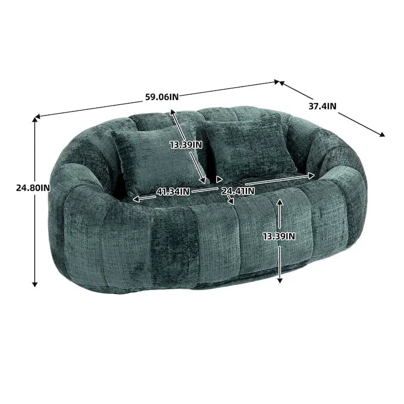 Chenille Bean Bag Chair Lazy Sofa