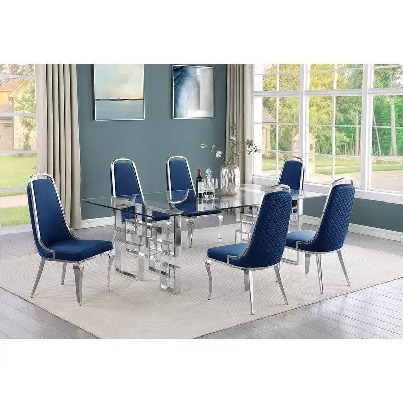 Best Quality Furniture Big Glass Table Dining Sets