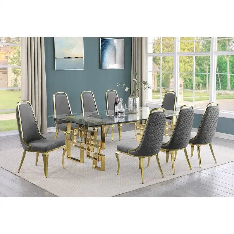 Best Quality Furniture Big Glass Table Dining Sets