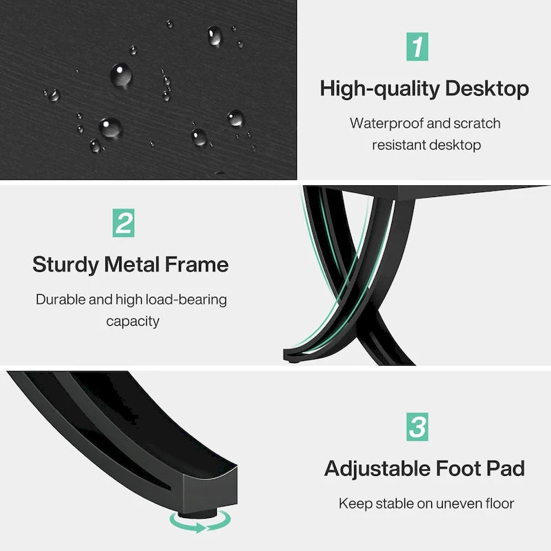 78 Computer Desk for Home Office, Rectangular Writting Table for Study Room