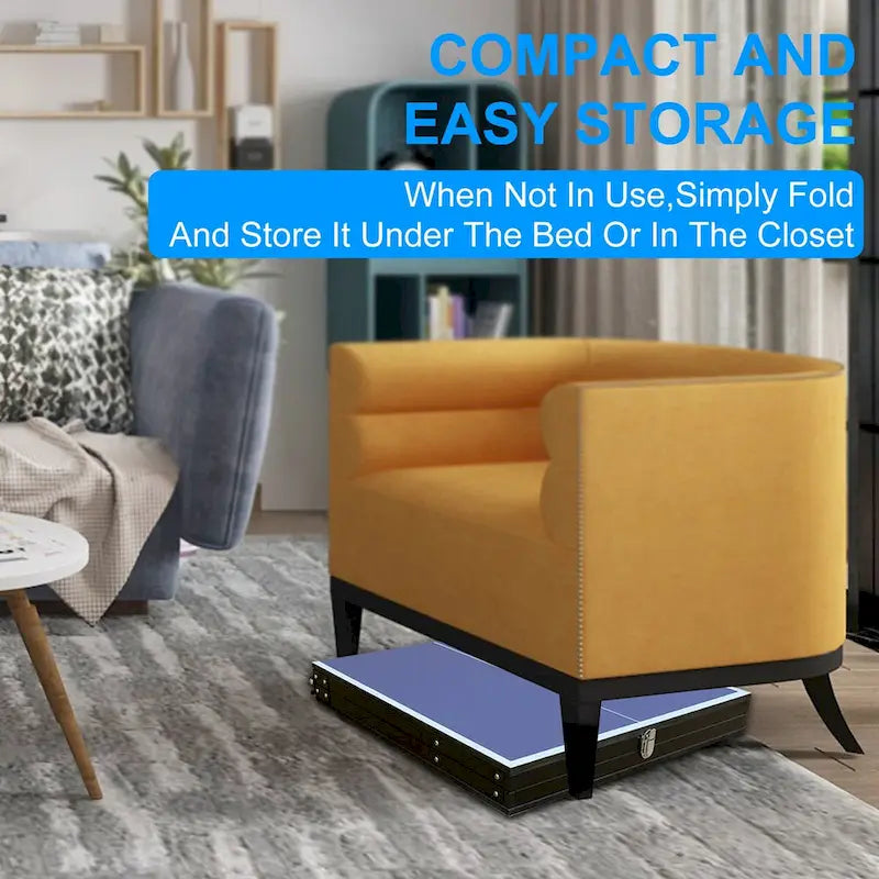 Table Tennis, Table Foldable & Portable Ping Pong Table Set with Net and 2 Ping Pong Paddles for Indoor Outdoor Game