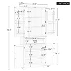 Bathroom Storage Cabinet with Doors and Drawer