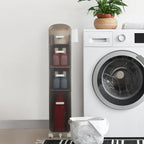 Toilet Paper Holder Storage Cabinet Beside Toilet Storage for Small Bathroom