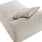 Solace Modular Corduroy Upholstered Armless Chaise Lounge