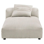 Solace Modular Corduroy Upholstered Armless Chaise Lounge